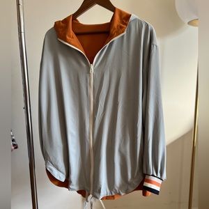 Handmade Silky Zip up Hoodie- reversible